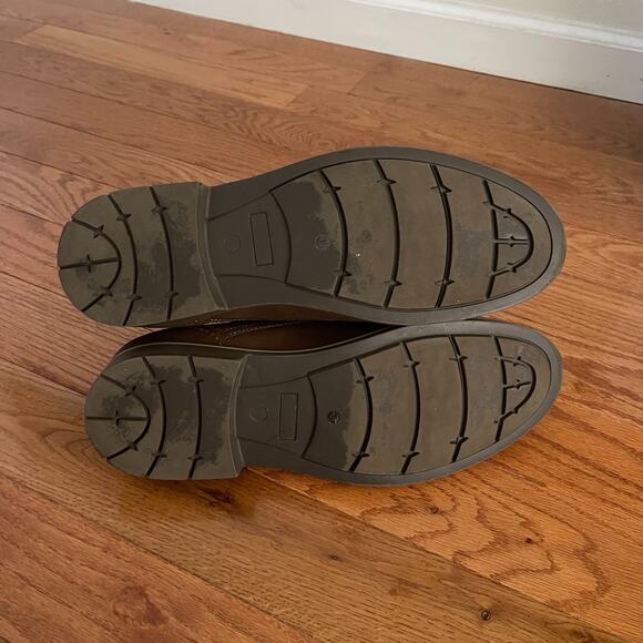 JF J. Ferrar Grayton Lace-Up Oxford Shoes Mens 13M Brown Man Made Dress Church - Picture 7 of 9